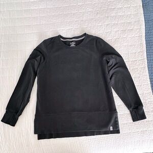 LLBean black crew neck sweatshirt.